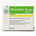 グルコバイ50mg(90錠)の箱正面サムネイル画像